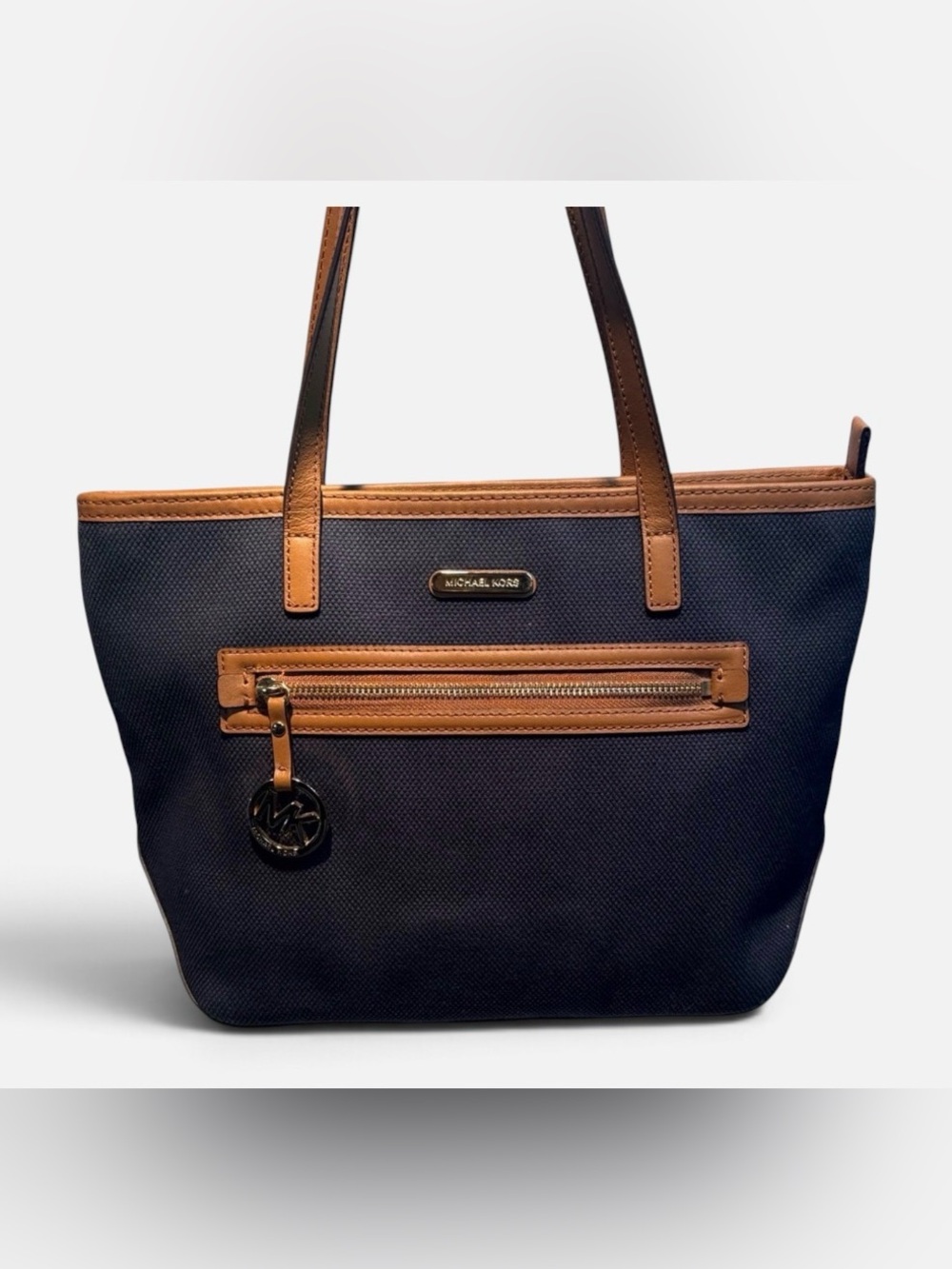 Michael Kors Dark Blue and Brown Tote